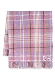 Acne Studios plaid knitted scarf - Purple