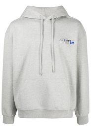 Ader Error logo print hoodie - Grey