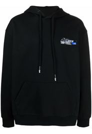 Ader Error logo-print pullover hoodie - Black