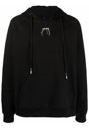 Ader Error logo-embroidered hoodie - Black