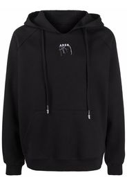 Ader Error logo drawstring hoodie - Black