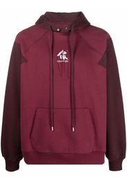 Ader Error Sculpture logo-print jersey hoodie - Red