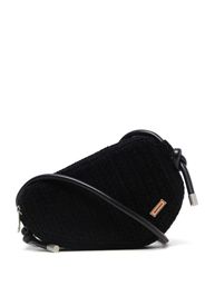Ader Error logo-plaque corduroy shoulder bag - Black