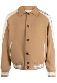 Ader Error button-down ribbed bomber jacket - Neutrals
