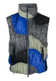 Ader Error Aren colour-block down gilet - Green