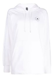 adidas by Stella McCartney logo-print organic-cotton hoodie - White