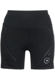 adidas by Stella McCartney panelled logo-print performance shorts - Black