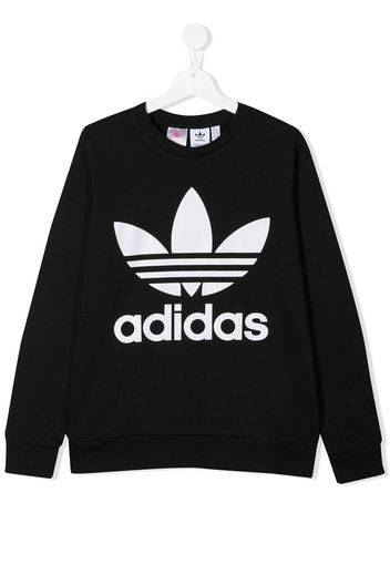 adidas Originals Kids Trefoil logo sweatshirt - Black