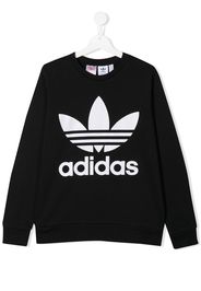 adidas Originals Kids Trefoil logo sweatshirt - Black