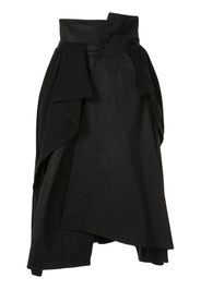 Aganovich jersey-panelled asymmetric skirt - Black