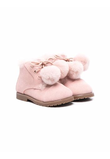 Age of Innocence pompom detail boots - Pink