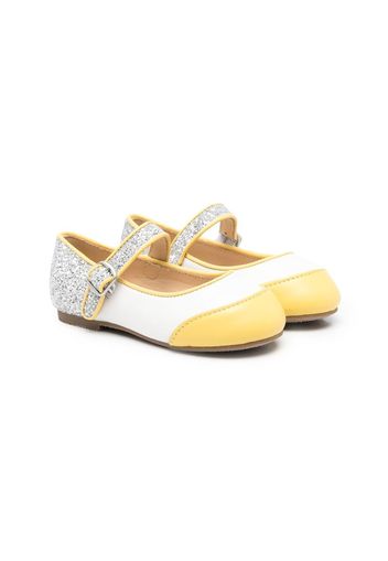 Age of Innocence glitter-detail ballerina shoes - White