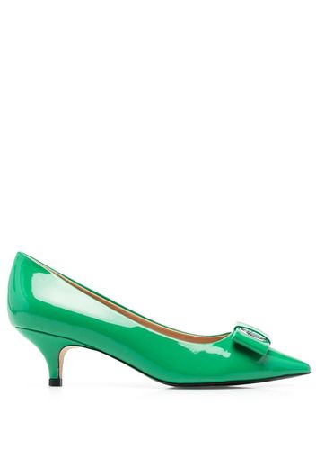 Age of Innocence Jacqueline 60mm bow-embellished pumps - Green