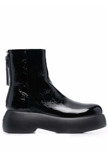 AGL platform ankle boots - Black