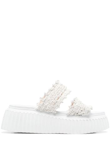 AGL double-strap design mules - White