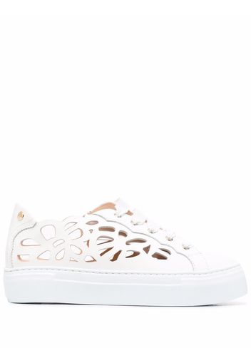 AGL laser-cut detail sneakers - White