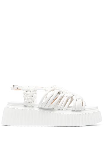 AGL Alice 65mm flatform sandals - White