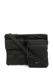 agnès b. zip-up messenger bag - Black