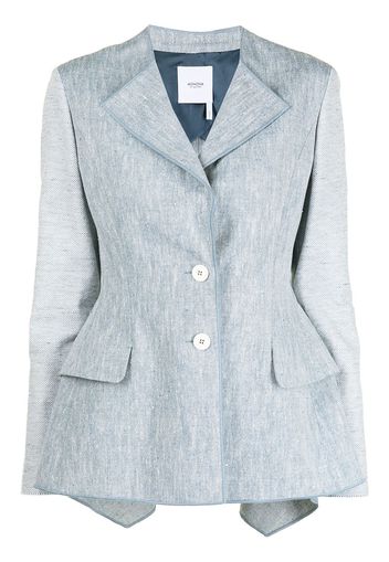 Agnona single-breasted drape-detail blazer - Blue