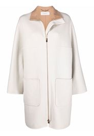 Agnona cashmere zip-up coat - Neutrals