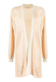 Agnona contrasting net cardigan - Neutrals