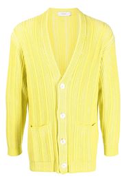 Agnona ribbed V-neck cardigan - Yellow