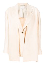 Agnona layered single-breasted suit jacket - SKIN TONES