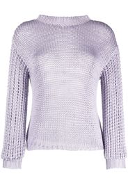 Agnona interwoven knitted jumper - Purple