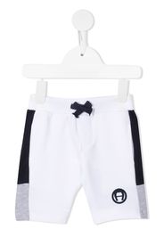 Aigner Kids logo-print track shorts - Neutrals