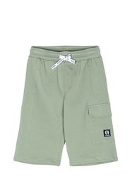 Aigner Kids patch-pocket shorts - Green