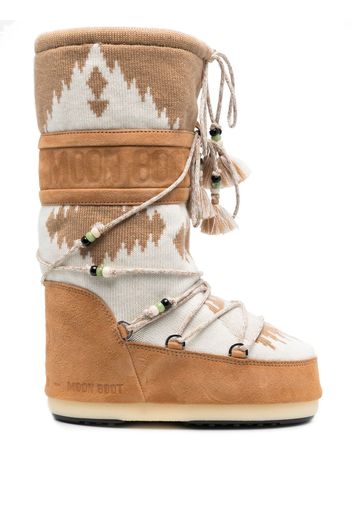 Alanui lace-up snow boots - Neutrals