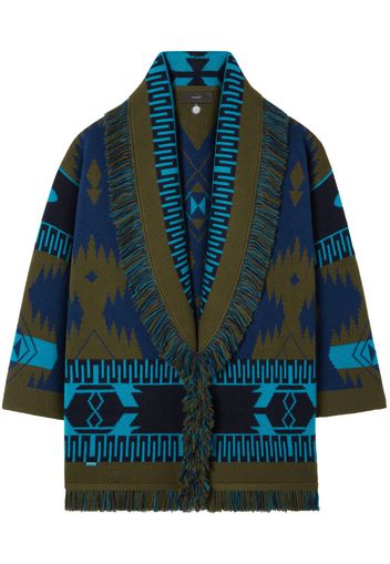 Alanui Icon jacquard cashmere cardigan - Green