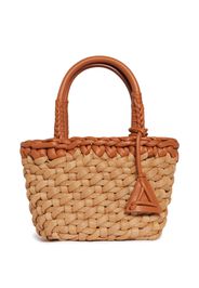 Alanui Icon small raffia tote bag - Brown