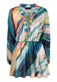 Alanui Daylight Mirage-print minidress - Blue