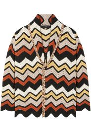 Alanui Kaleidoscopic chevron-print cardigan - Black