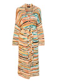 Alanui Maduray patterned-intarsia coat - Orange