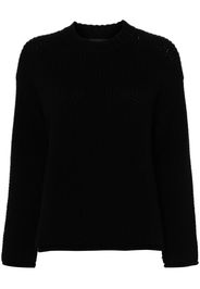 Alanui Finest ribbed-knit jumper - Black