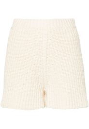 Alanui Lush Nature knitted shorts - Neutrals