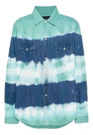 Alanui tie-dye print cotton shirt - Blue