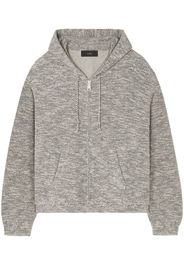 Alanui B&W Mouline zipped hoodie - Black