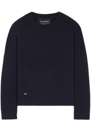 Alanui ribbed-edge cashmere-blend jumper - Blue