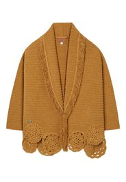 Alanui Island Memories fringed cardi-coat - Brown