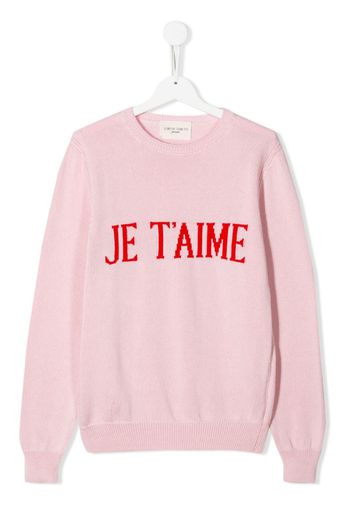 TEEN slogan embroidered jumper