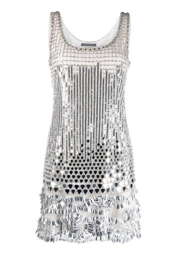 Alberta Ferretti sequin-embellished minidress - Grey