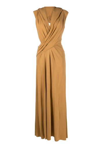 Alberta Ferretti draped maxi dress - Neutrals