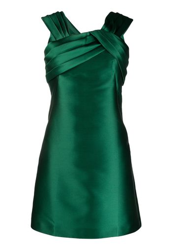 Alberta Ferretti pleated mikado minidress - Green