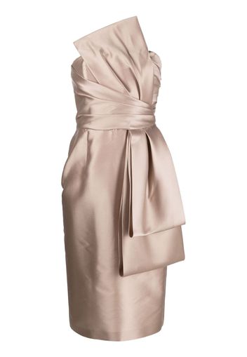 Alberta Ferretti strapless draped midi dress - Pink