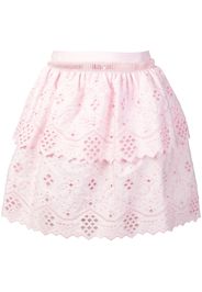 Alberta Ferretti embroidered mini skirt - Pink