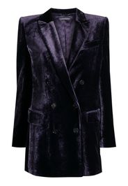 Alberta Ferretti double-breasted velvet blazer - Purple