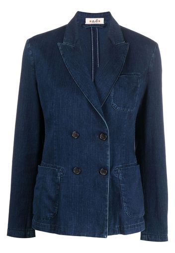 Alberto Biani double-breasted button denim jacket - Blue